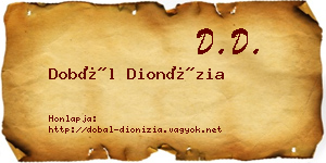 Dobál Dionízia névjegykártya